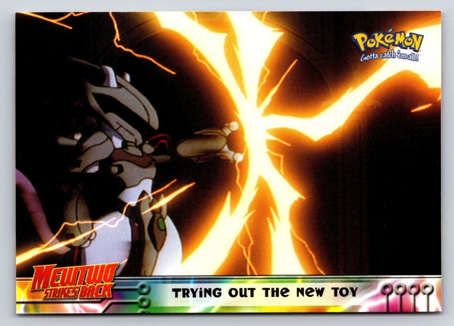 Pokemon Topps Trying Out The New Toy Mewtwo Strikes Back Foil #7 B9 Pokemon Topps Trying Out The New Toy Mewtwo Strikes Back Foil #7 B9