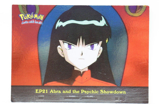 Pokemon Holo Ep 21 Abra and the Psychic Showdown (Topps, 2000) TV Animation LP.