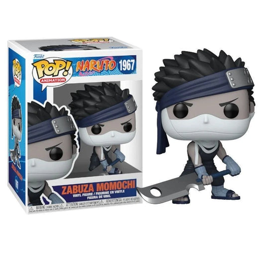 Funko Pop! Animation Naruto figure of Zabuza Momochi, number 1967, shown next to its original window box packaging on a white background.