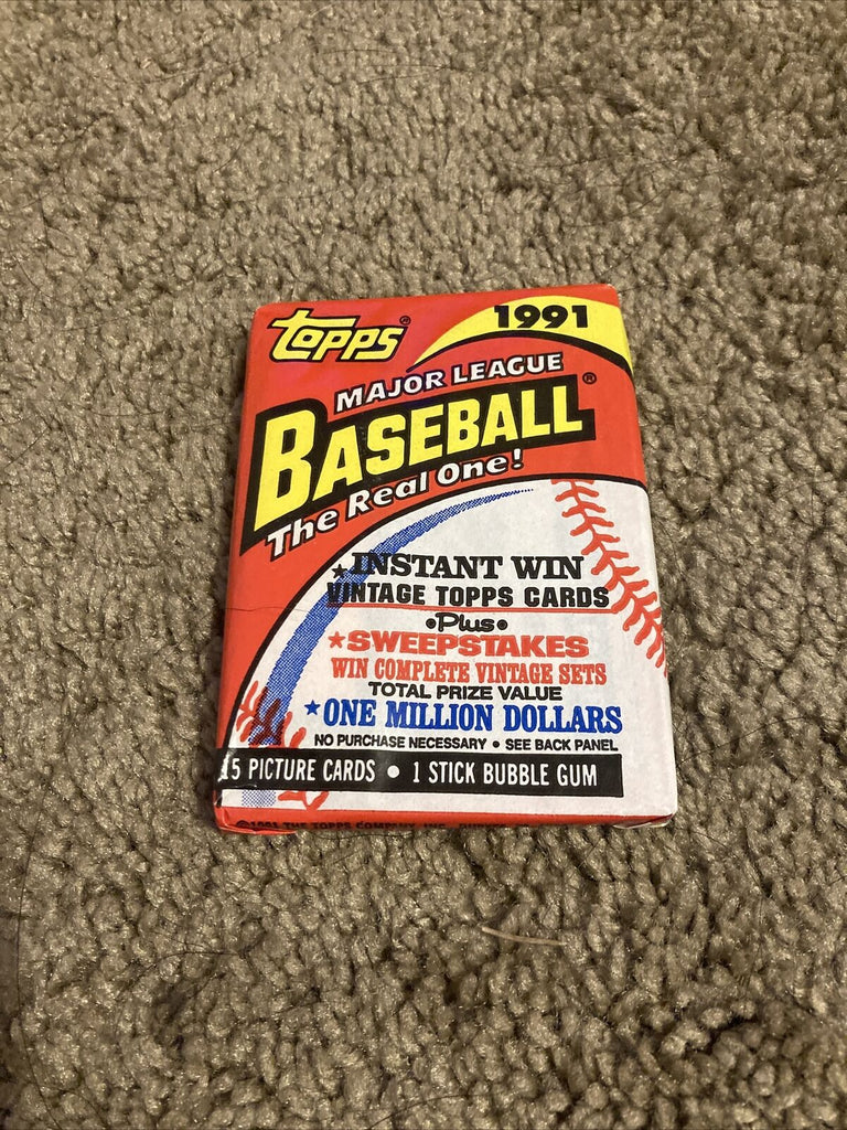 1991 Topps Baseball Cards Sealed, 15 Cards Per Pack.