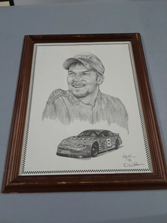 Dale Earnhardt Jr. Nascar Budweiser #8 Dale Adkins Reprint Art Sketch 13 x 16