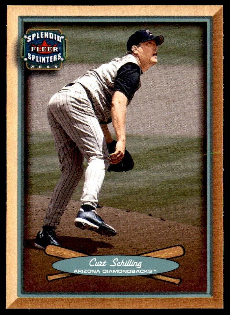 2003 Fleer Splendid Splinters Curt Schilling Arizona Diamondbacks #14.
