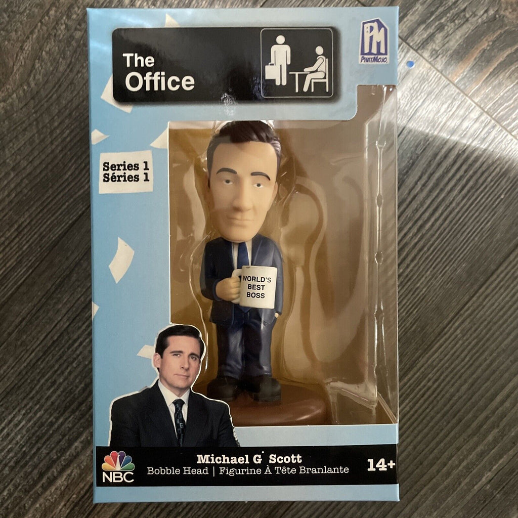 The Office Michael G Scott Bobble Head 6" Figure Series 1 Phatmojo NEW In Box.