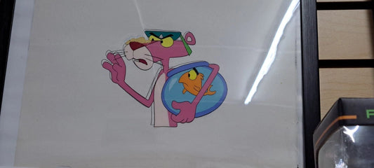 Pink Panther With Fish Bowl