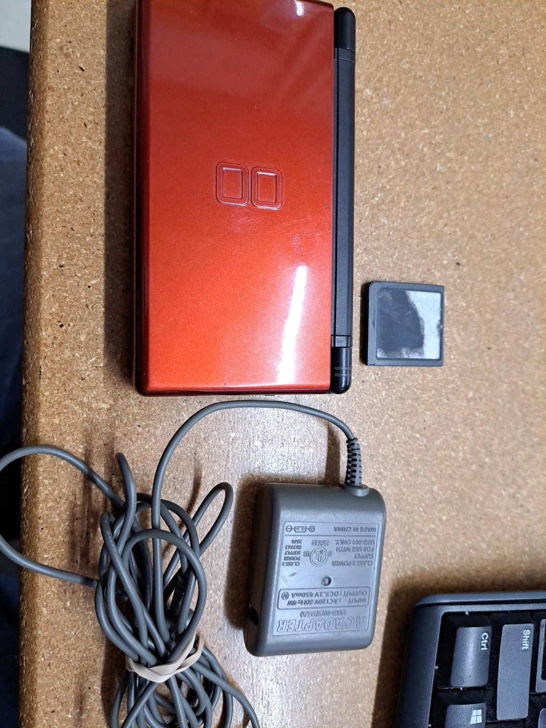 Nintendo DS Lite Crimson Handheld System - Red/Black W/ Charger & Game