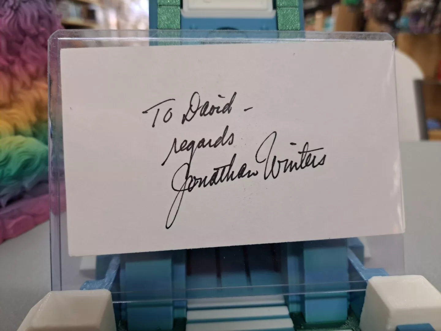 Jonathan Winters Actor Comedian TV Movie Autographed Signed Index Card