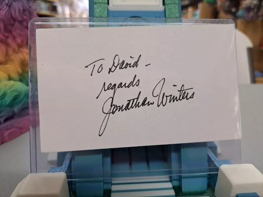 Jonathan Winters Actor Comedian TV Movie Autographed Signed Index Card