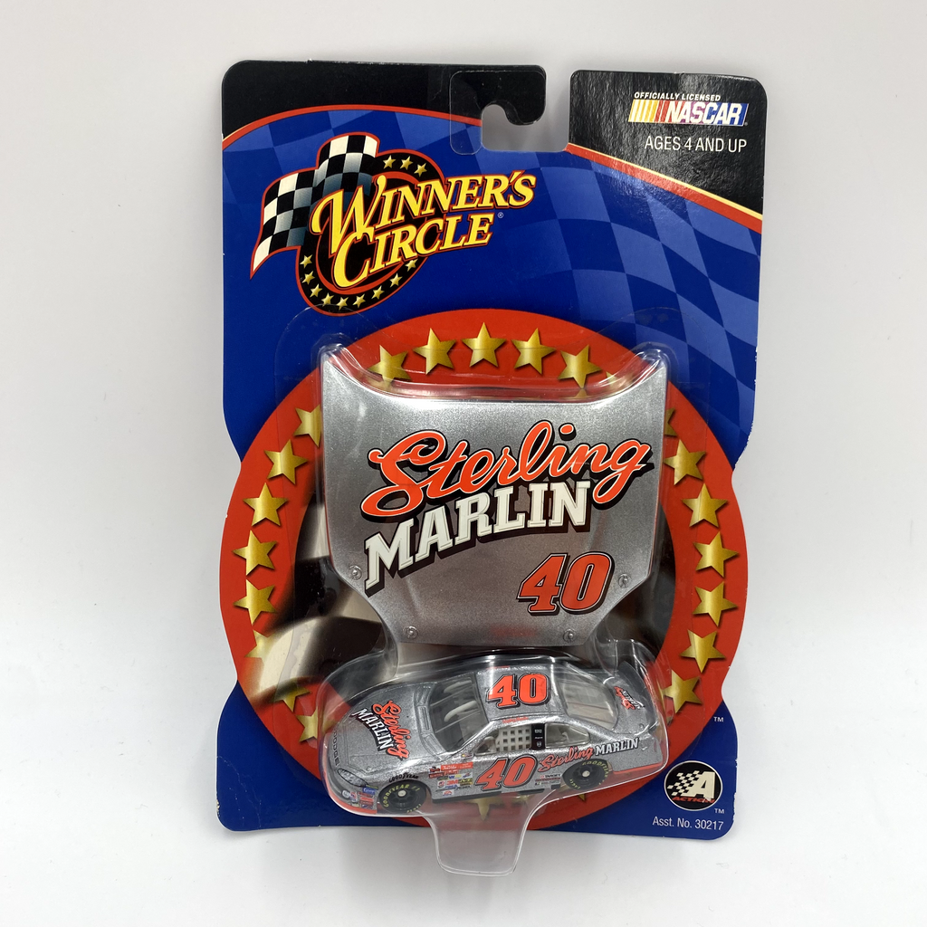 Autographed Winner's Circle #40 Sterling Marlin Dodge Charger Hood/Car 1:64.
