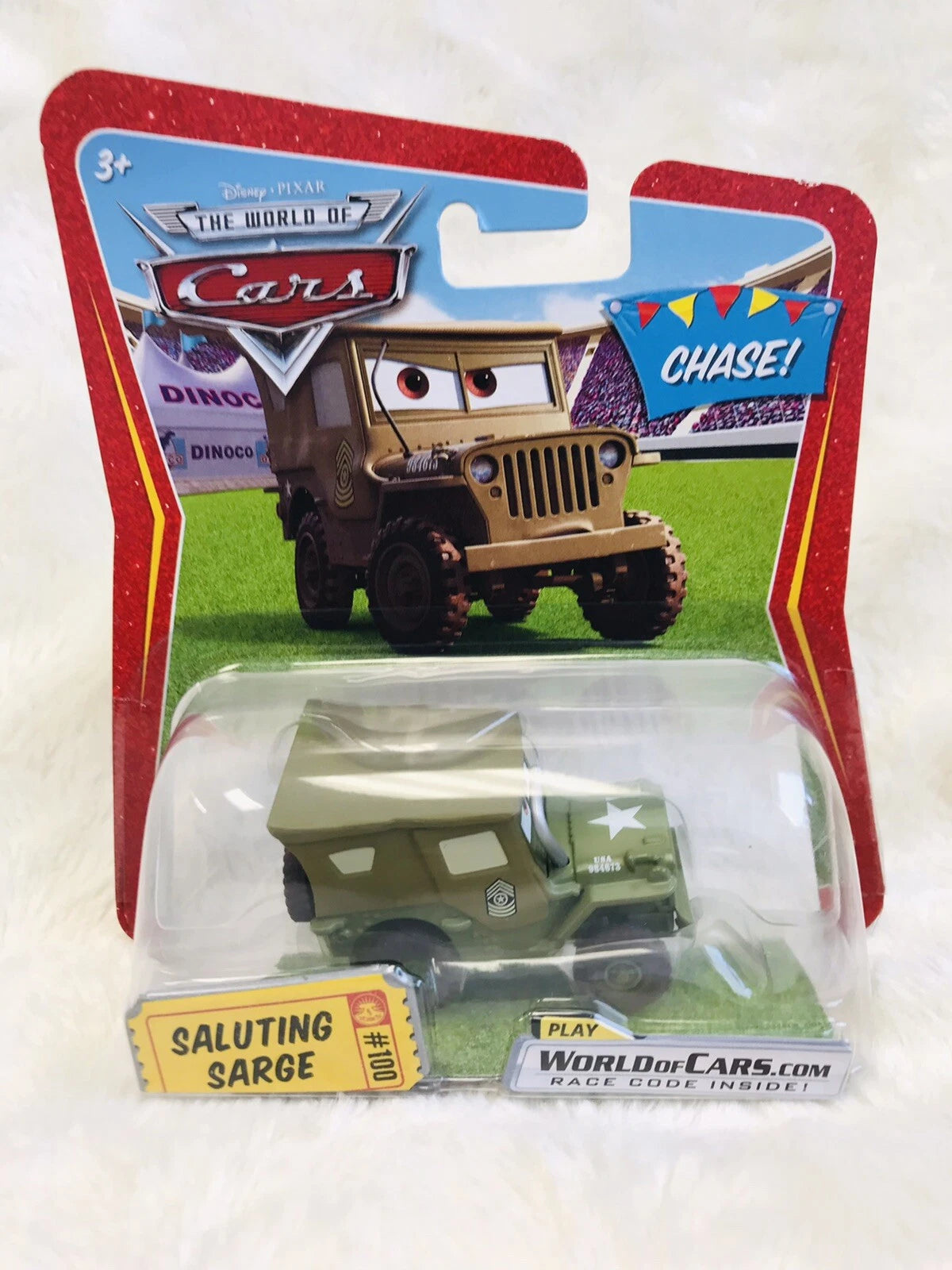 Disney Pixar The World Of Cars Chase Saluting Sarge #100