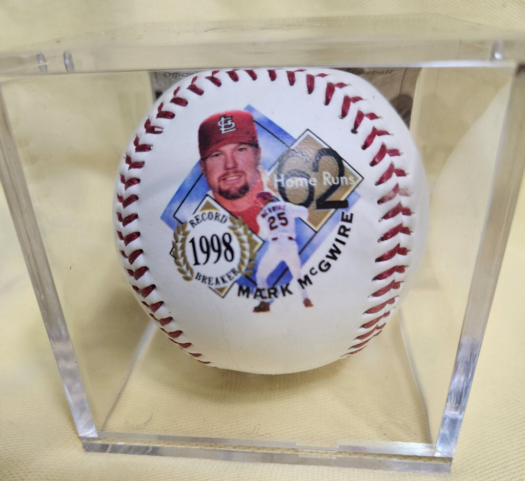 Mark McGwire Autographed *62 Home Run 1998 Commemorative Baseball In Case* (H3).