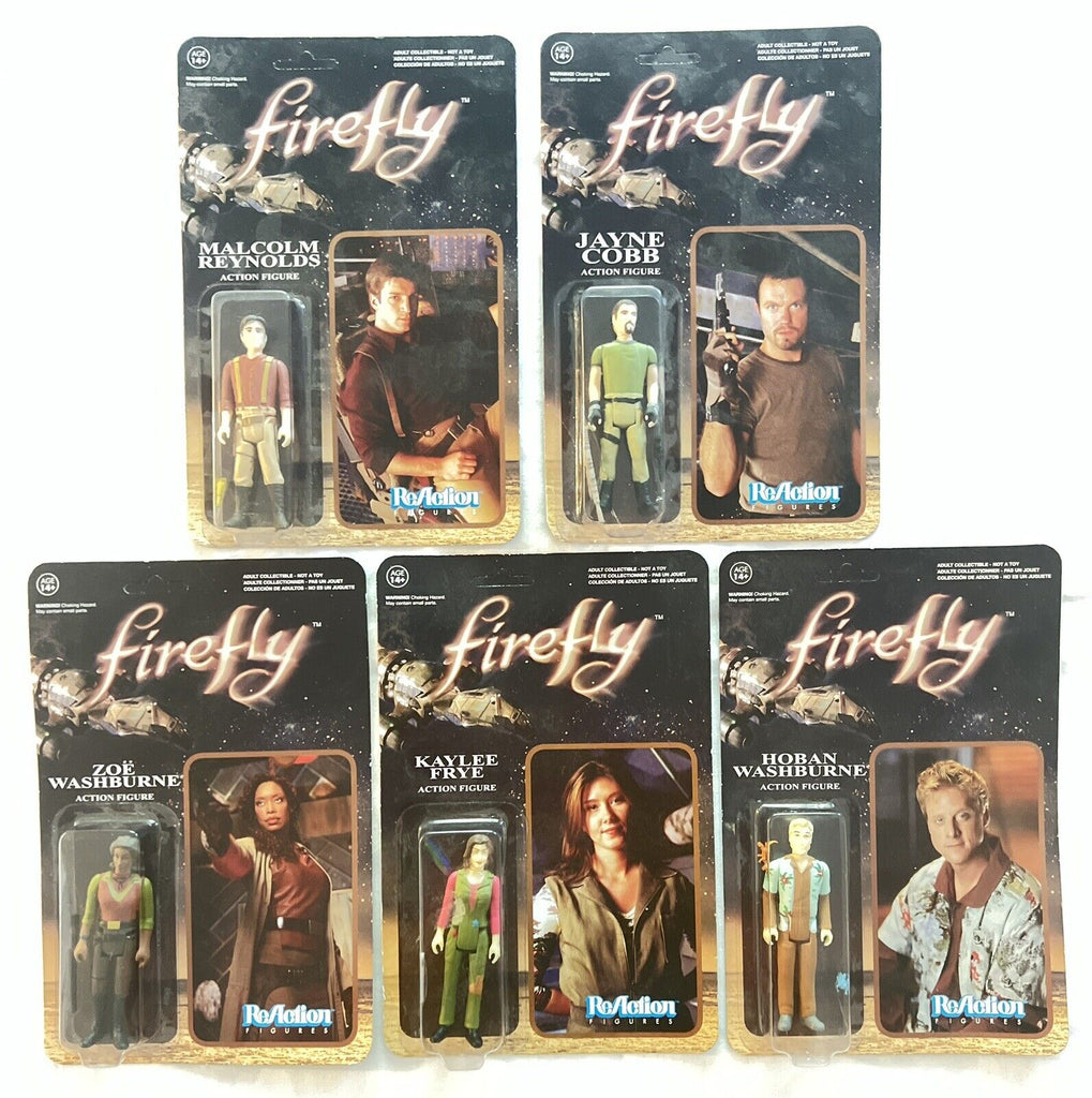 FIREFLY Collection of all 5 Reaction Figures, New in Package.