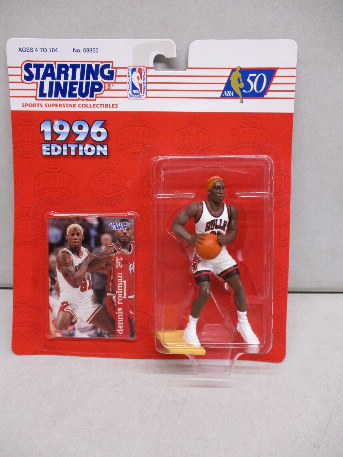 1996 Starting Lineup Dennis Rodman Orange Hair.