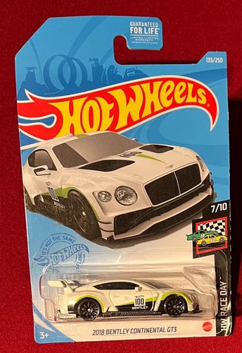 HOT WHEELS 2018 BENTLEY CONTINENTAL GT3 WHITE 133/250