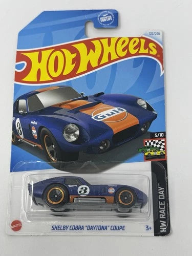Hot Wheels Race Day Blue Shelby Cobra Daytona Coupe Gulf Oil #122