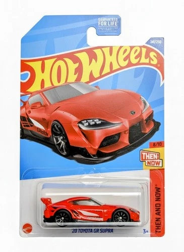 2022 Hot Wheels Red '20 Toyota GR Supra, 241/250 | Then and Now 8/10