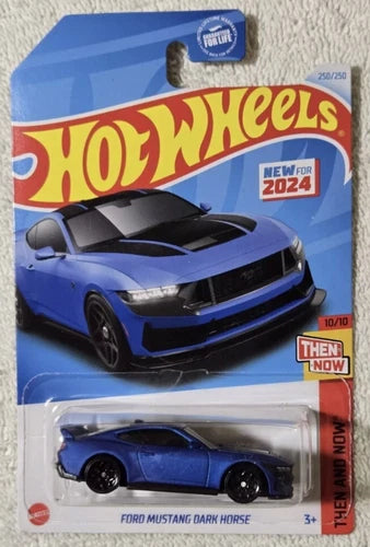 Hot Wheels Ford Mustang Dark Horse Blue 250/250 - Then and Now 10/10