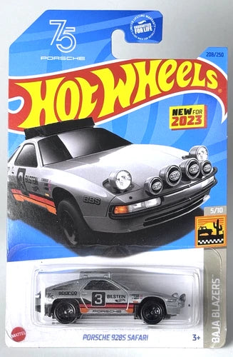 Hot Wheels Baja Blazers 5/10 Porsche 928S Safari in Gray 208/250