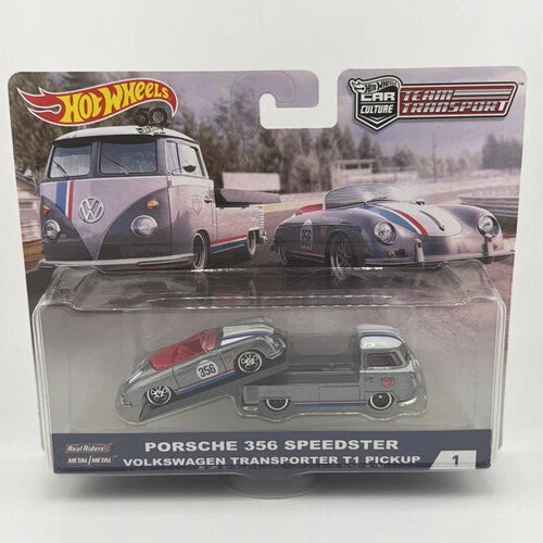 Hot Wheels Car Culture Team Transport Porsche 356 Speedster Volkswagen T1 Pickup