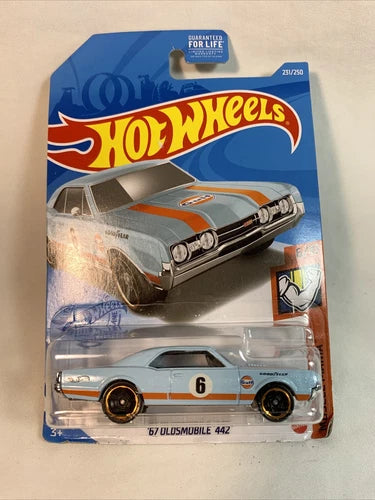 HOT WHEELS '67 OLDSMOBILE 442 GULF 6/10 MUSCLE MANIA 231/250
