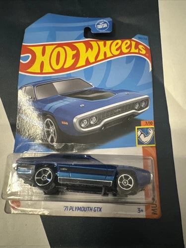 Hot Wheels Muscle Mania 7/10 '71 Plymouth GTX 166/250 Blue