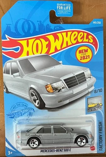 Hot Wheels Factory Fresh 8/10 (2020) Mercedes-Benz 500 E Silver Toy Car 145/250