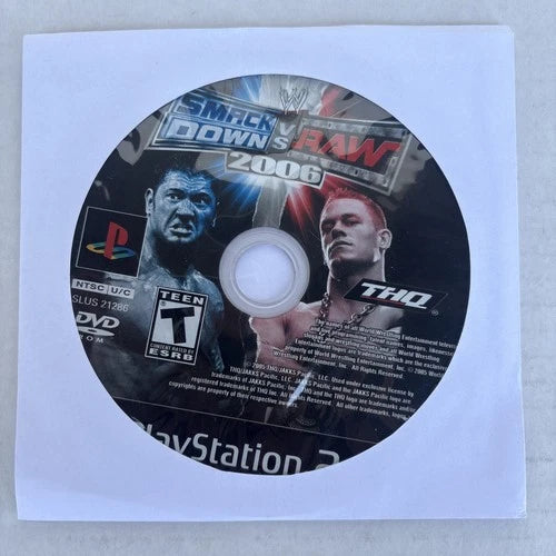 WWE SmackDown vs. Raw 2006 PlayStation 2 PS2 DISC ONLY