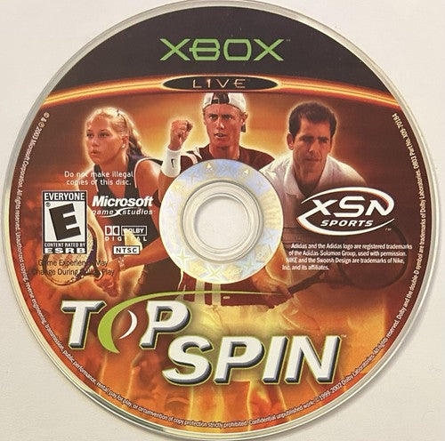 Top Spin (Microsoft Xbox, 2003) DISC ONLY | NO TRACKING |