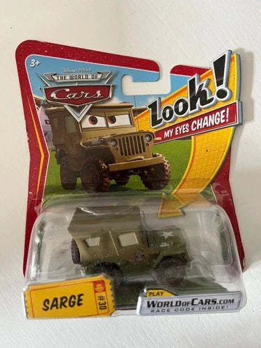 DISNEY PIXAR CARS SARGE with Lenticular Eyes