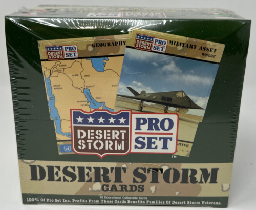 Pro Set 1991 Desert Storm Military Trading Cards - New Unopened Sealed Vintage.