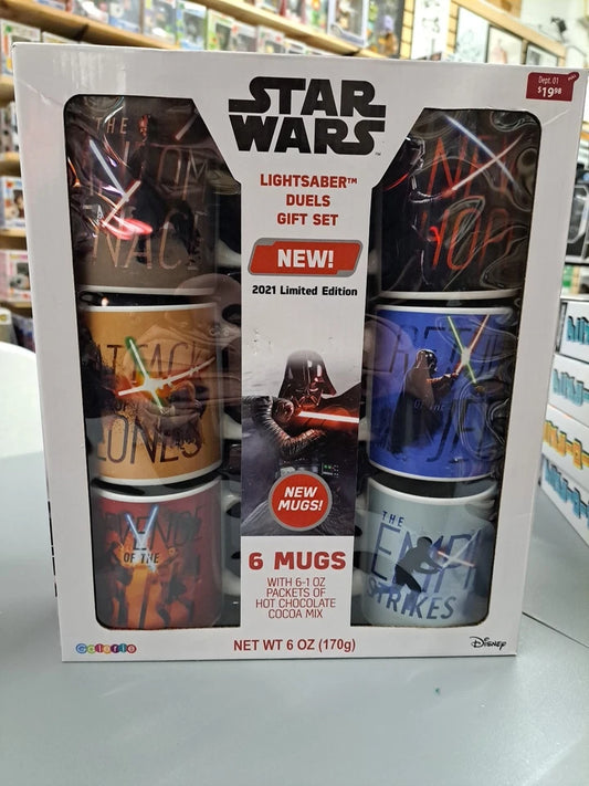 NIB 2021 Disney Star Wars Limited Edition LightSaber Duels 6 Mug Set- Brand New!