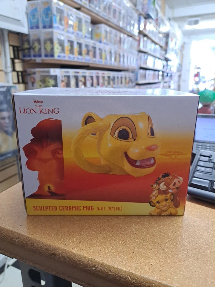 DISNEY LION KING SIMBA SCULPTED CERAMIC MUG NIB