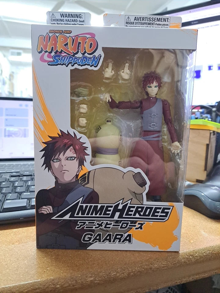 Naruto Shippuden Gaara w/ Gourd Bag - 6.5" Action Figure Bandai Anime Heroes