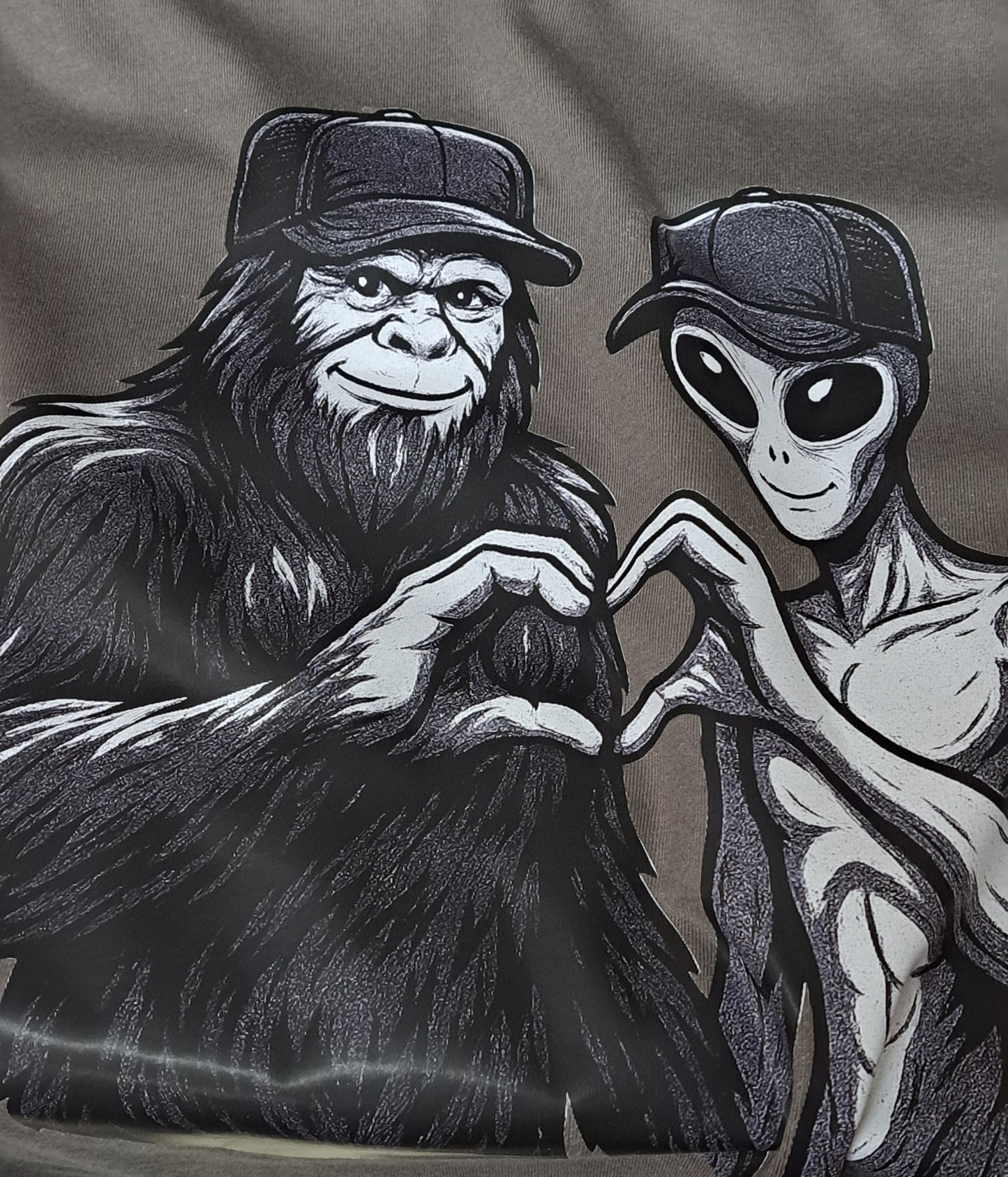 Sasquatch Alien Heart T-Shirt
