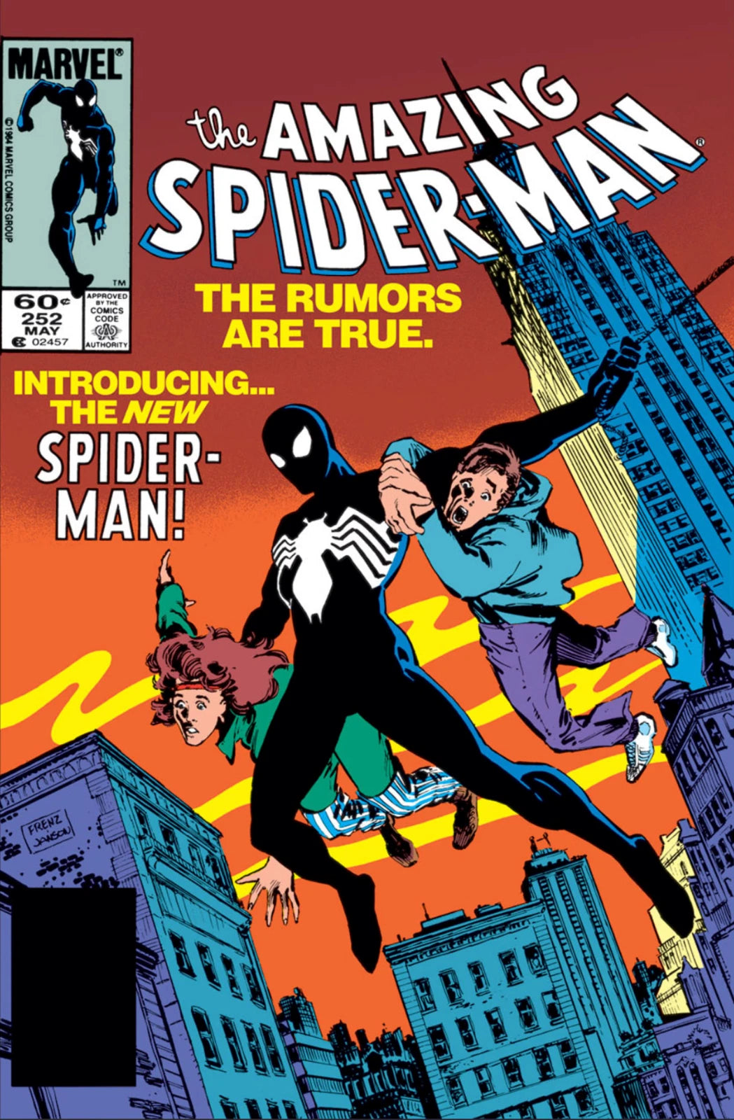 AMAZING SPIDER-MAN #252 COMIC BOOK COVER 11"x17" Framed Poster Print