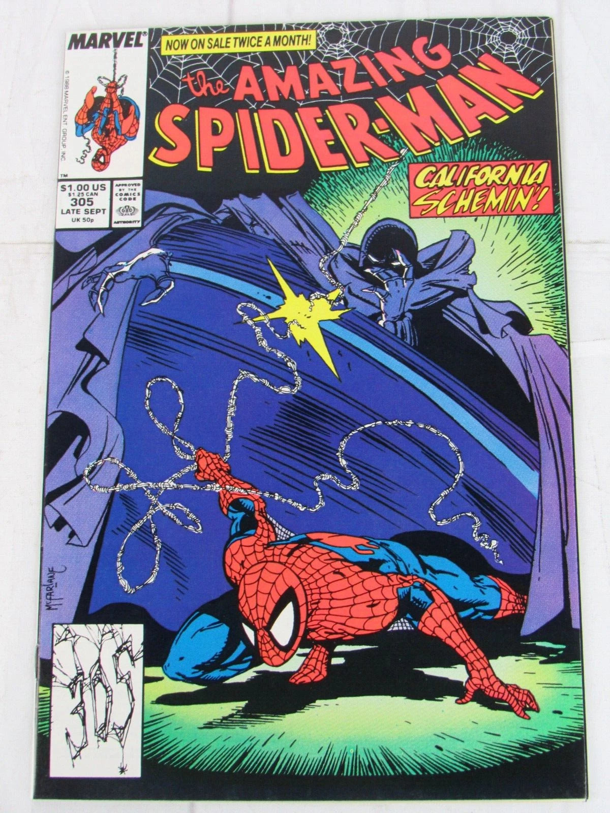 The Amazing Spider-Man #305 Sept. 1988 COMIC BOOK COVER 11"x17" Framed Poster Print