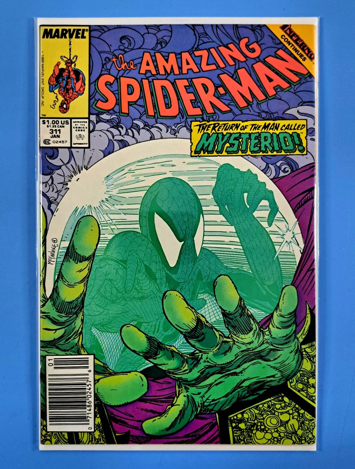Amazing Spider-Man #311 Newsstand Variant (1989) COMIC BOOK COVER 11"x17" Framed Poster Print