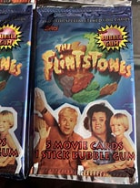 Flintstones 5 Movie Cards, Stick Bubble Gum.