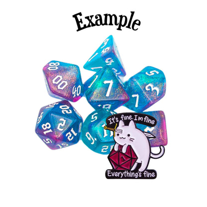 Mystery Dice Goblin Dice and Pin Set