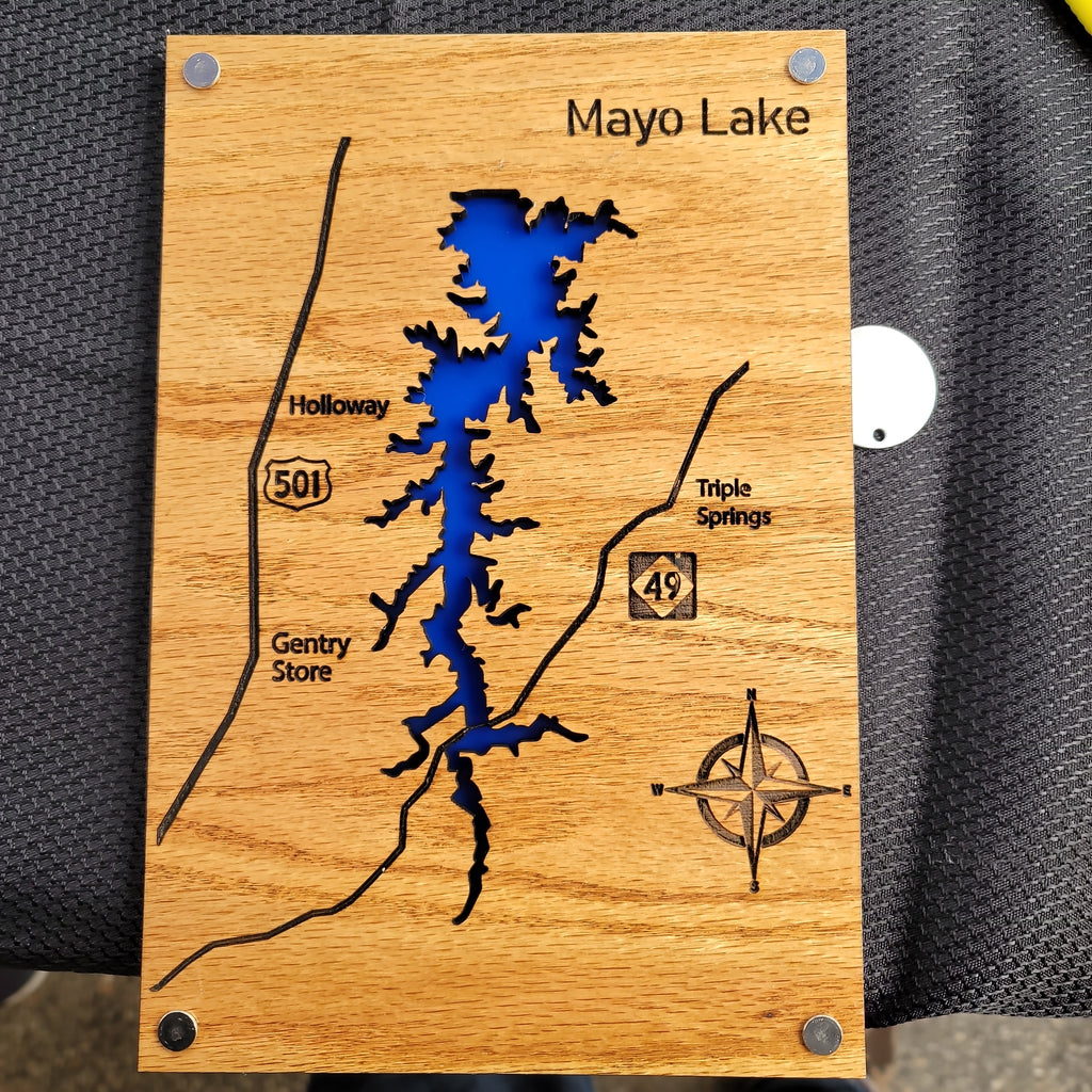 Mayo Lake Map Sign.