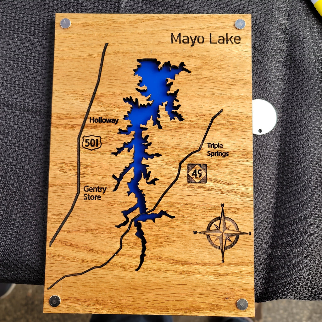 Mayo Lake Map Sign.