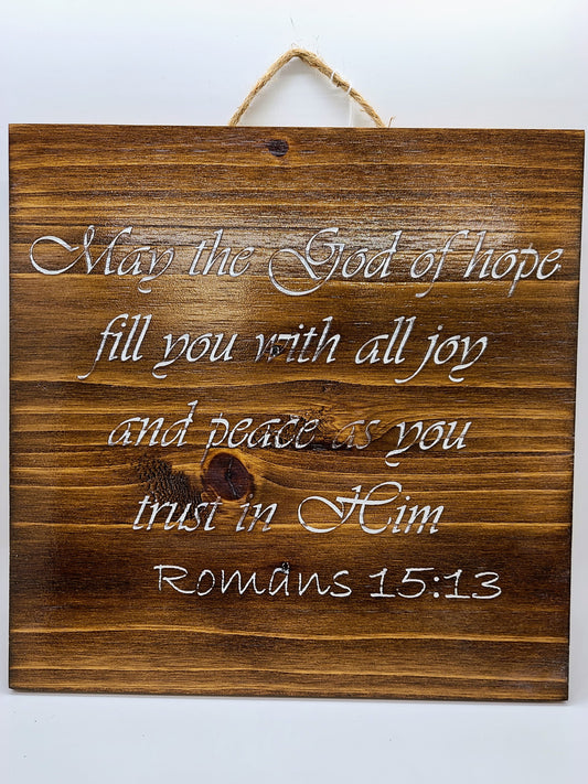 The God of Hope 10x10 Sign.