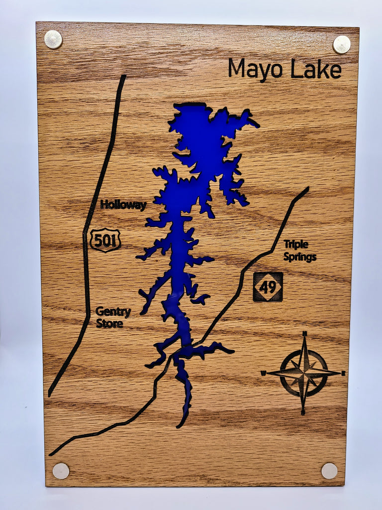Mayo Lake Map Sign.