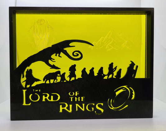 Lord of the Rings 3D printed silhouette box.