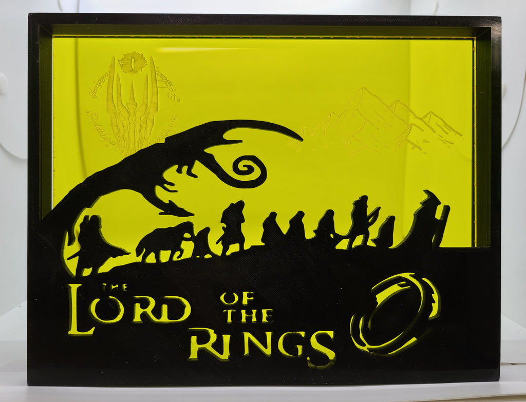 Lord of the Rings 3D printed silhouette box.