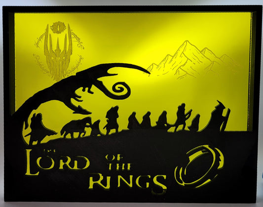Lord of the Rings 3D printed silhouette box.