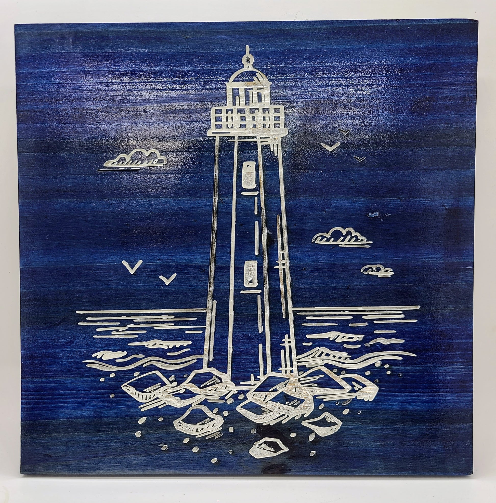 Lighthouse 10"x10" sign.