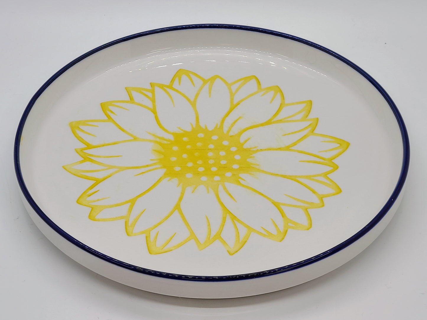 Sunflower engraved plate.