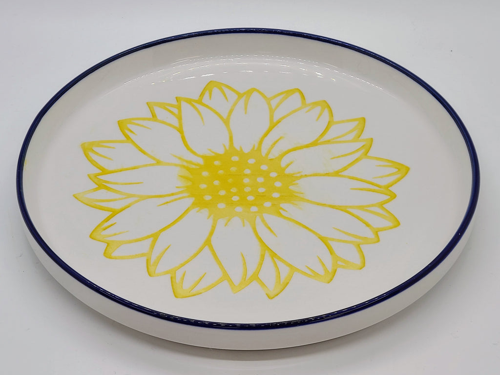 Sunflower engraved plate.