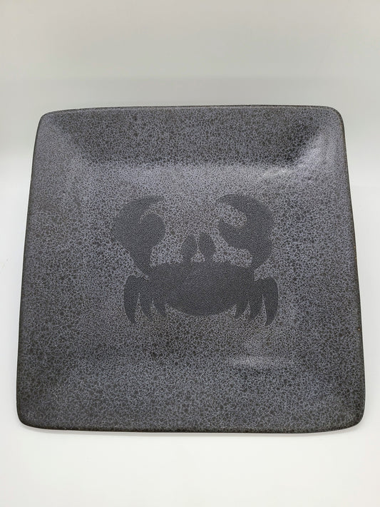 Crab Laser Engraved Plate.