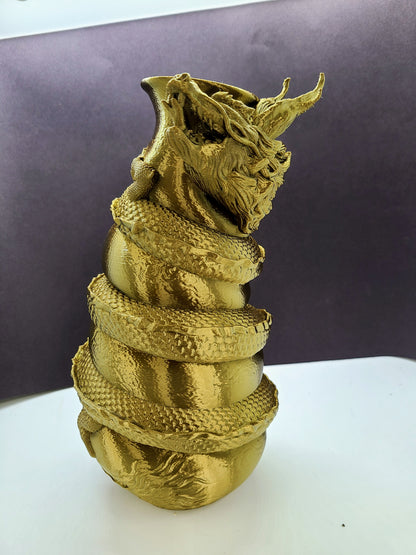 3D Printed Wrap Around Dragon Vase.